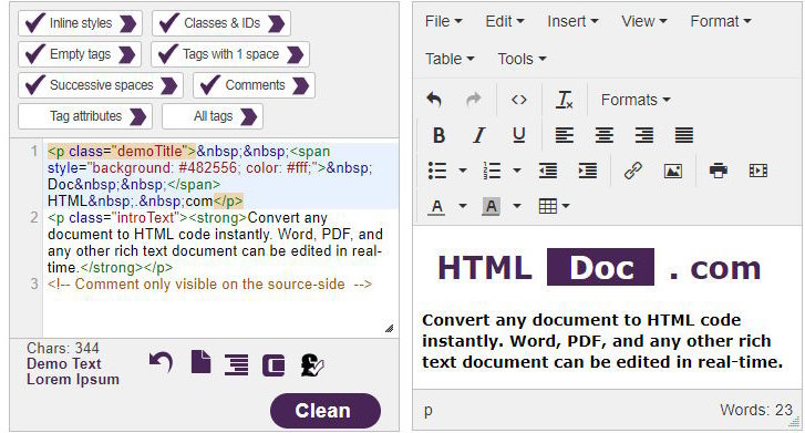 doc to html converter